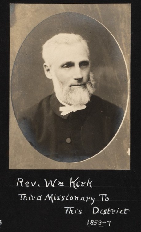Old portrait photo of Rev. William Kirk.